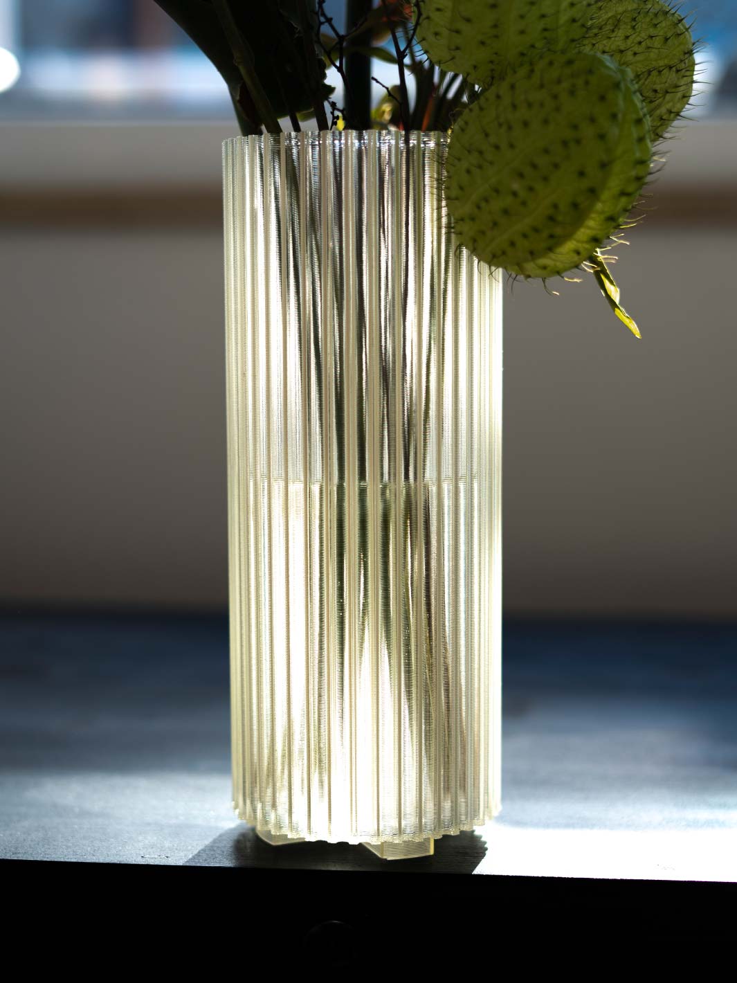 Transparente 3D gedruckte Vase