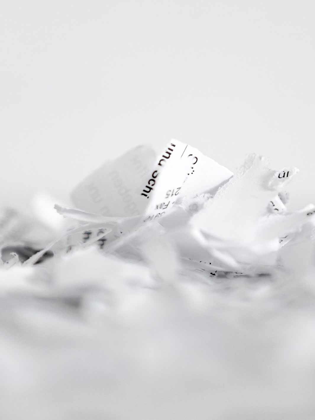 Geschreddertes Papier Circular Economy